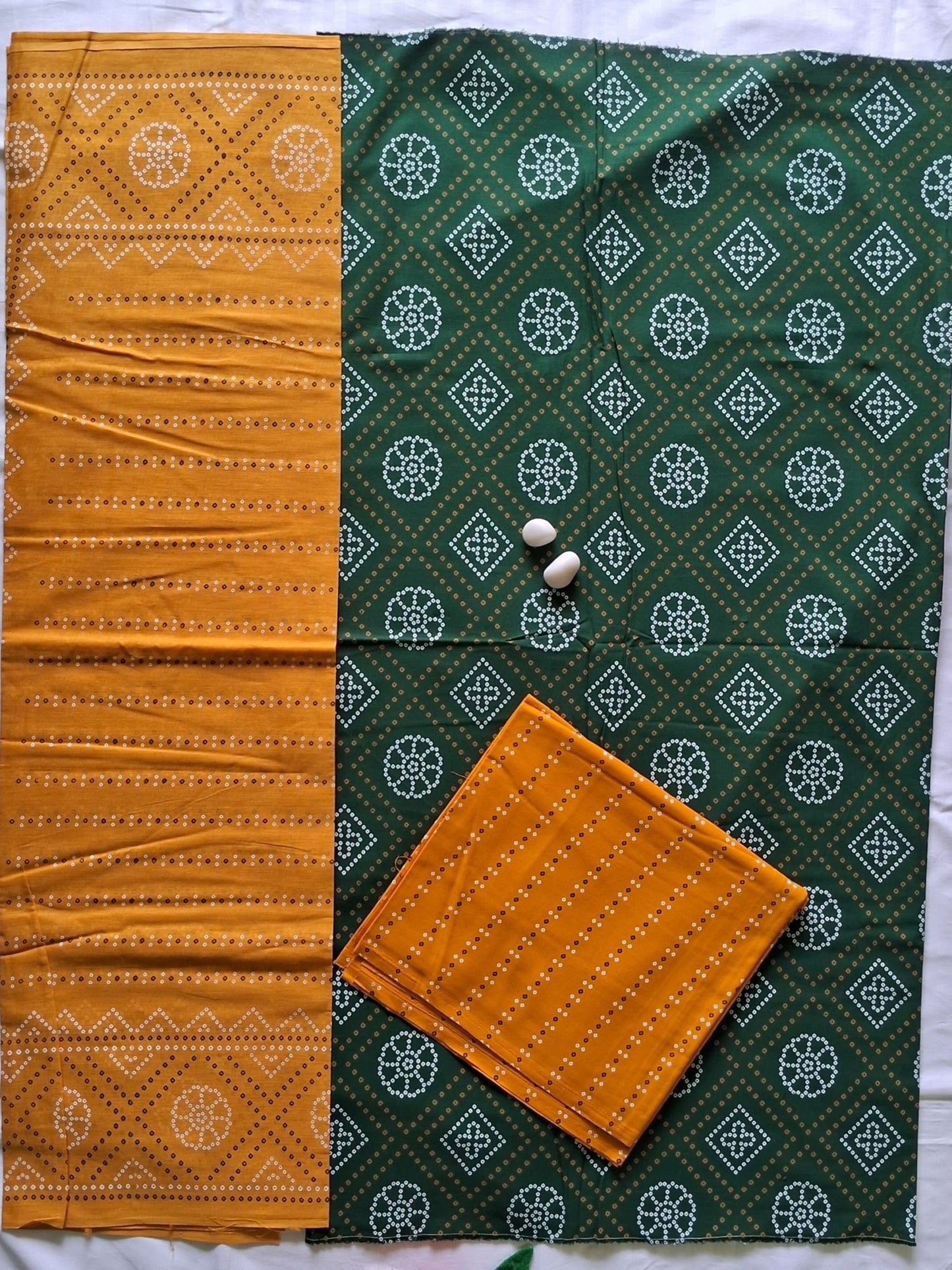 NAZAARA MUSTARD GREEN  PURE COTTON SUIT