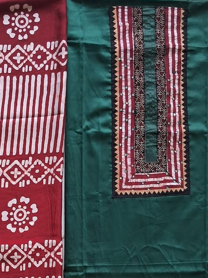 BOTTLE GREEN JAAM COTTON SUIT