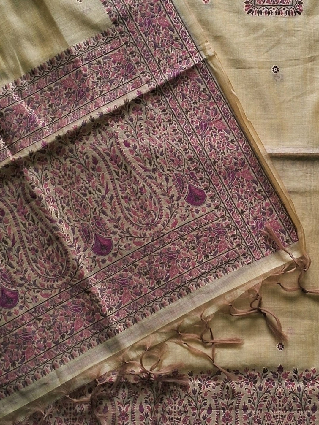 BUTTER YELLOW KHADI CHANDERI JAMDHANI SUIT