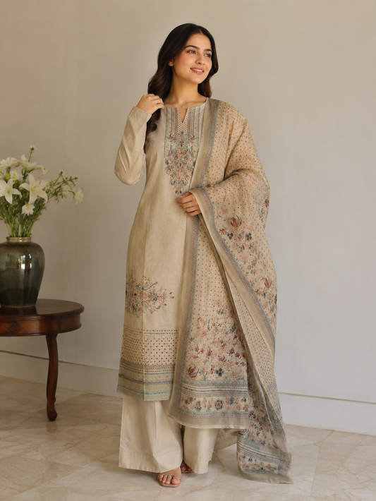 IVORY MUSLIN KATLI WORK SUIT
