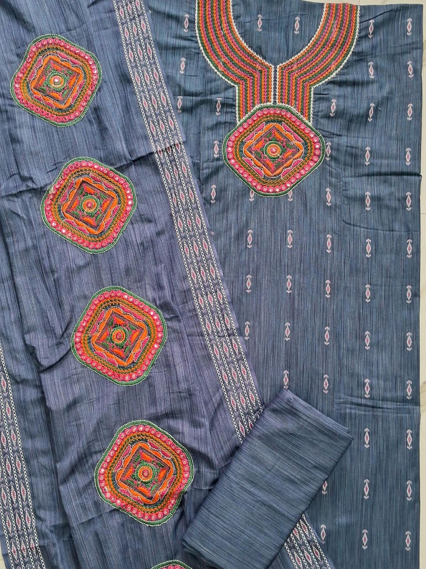 DENIM BLUE MEERUT COTTON SUIT