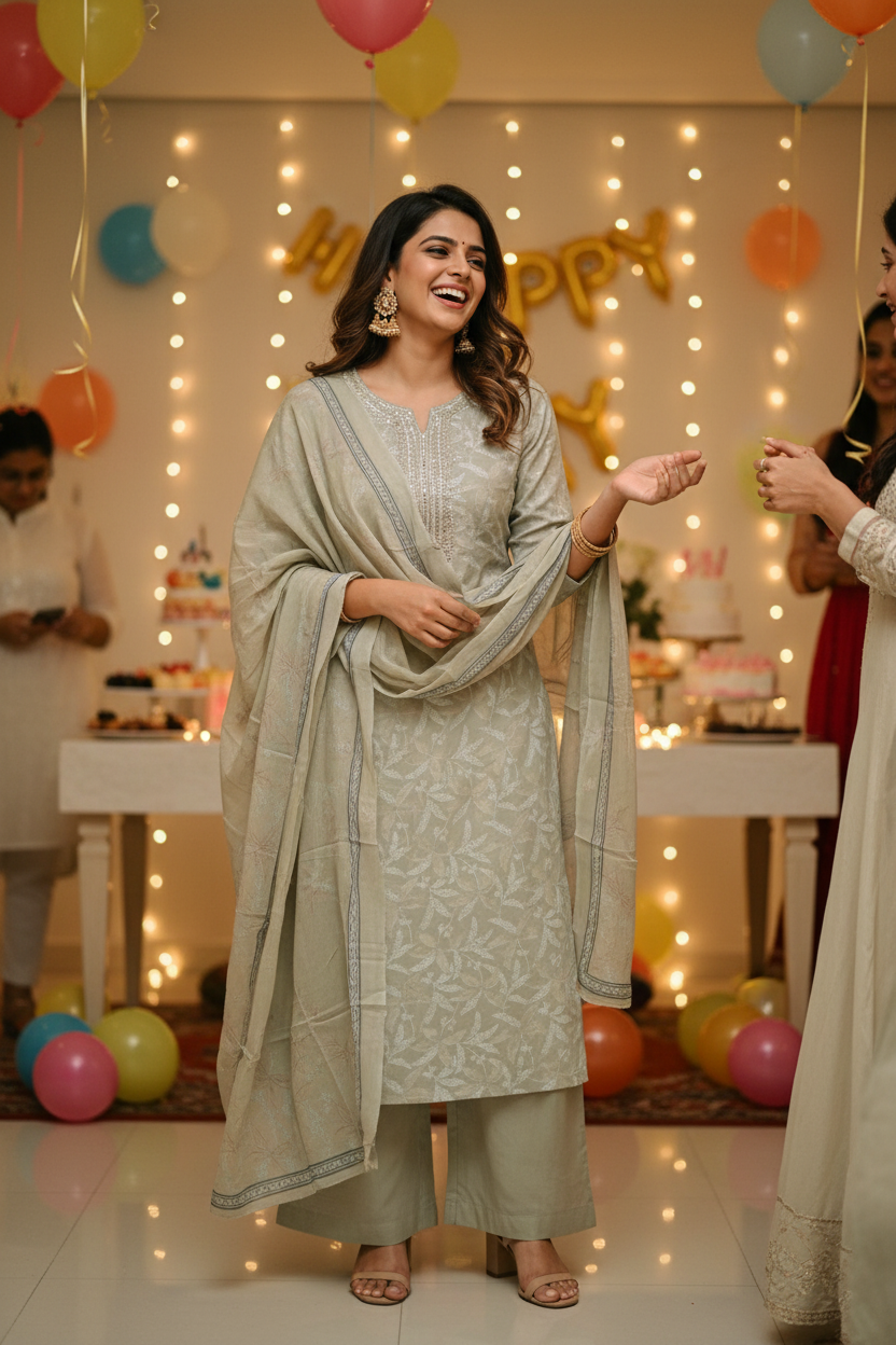 DUSTY GREY COTTON SUIT