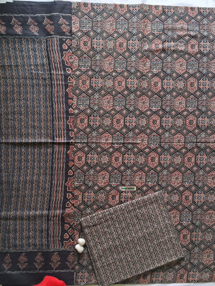 NAZAARA BLACK KALAMKARI PURE COTTON SUIT