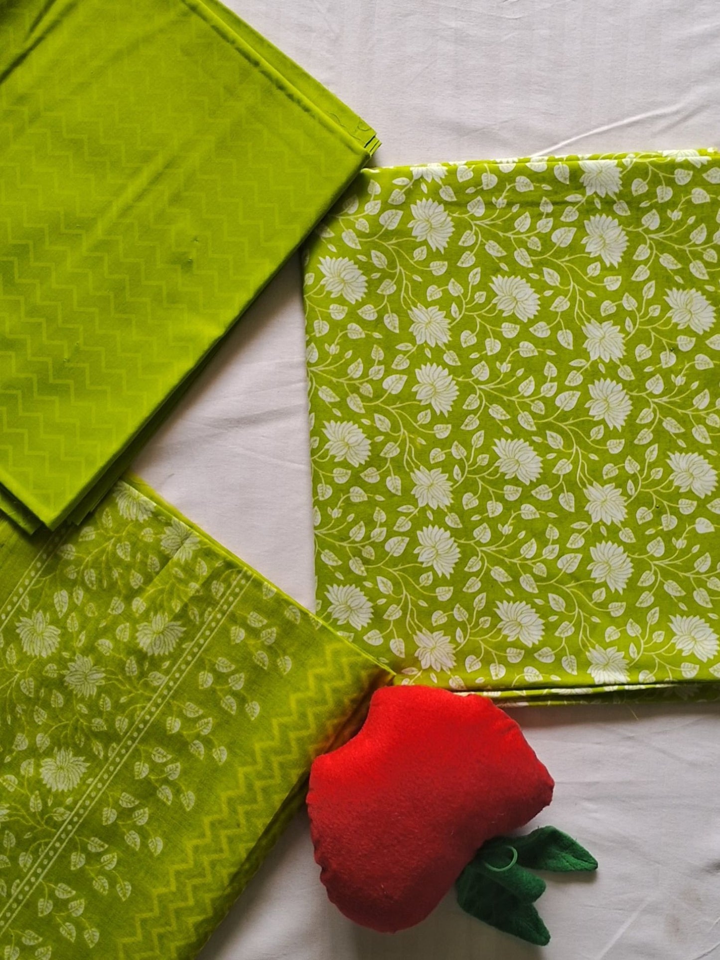 NAZAARA GREEN FLORAL PURE COTTON SUIT