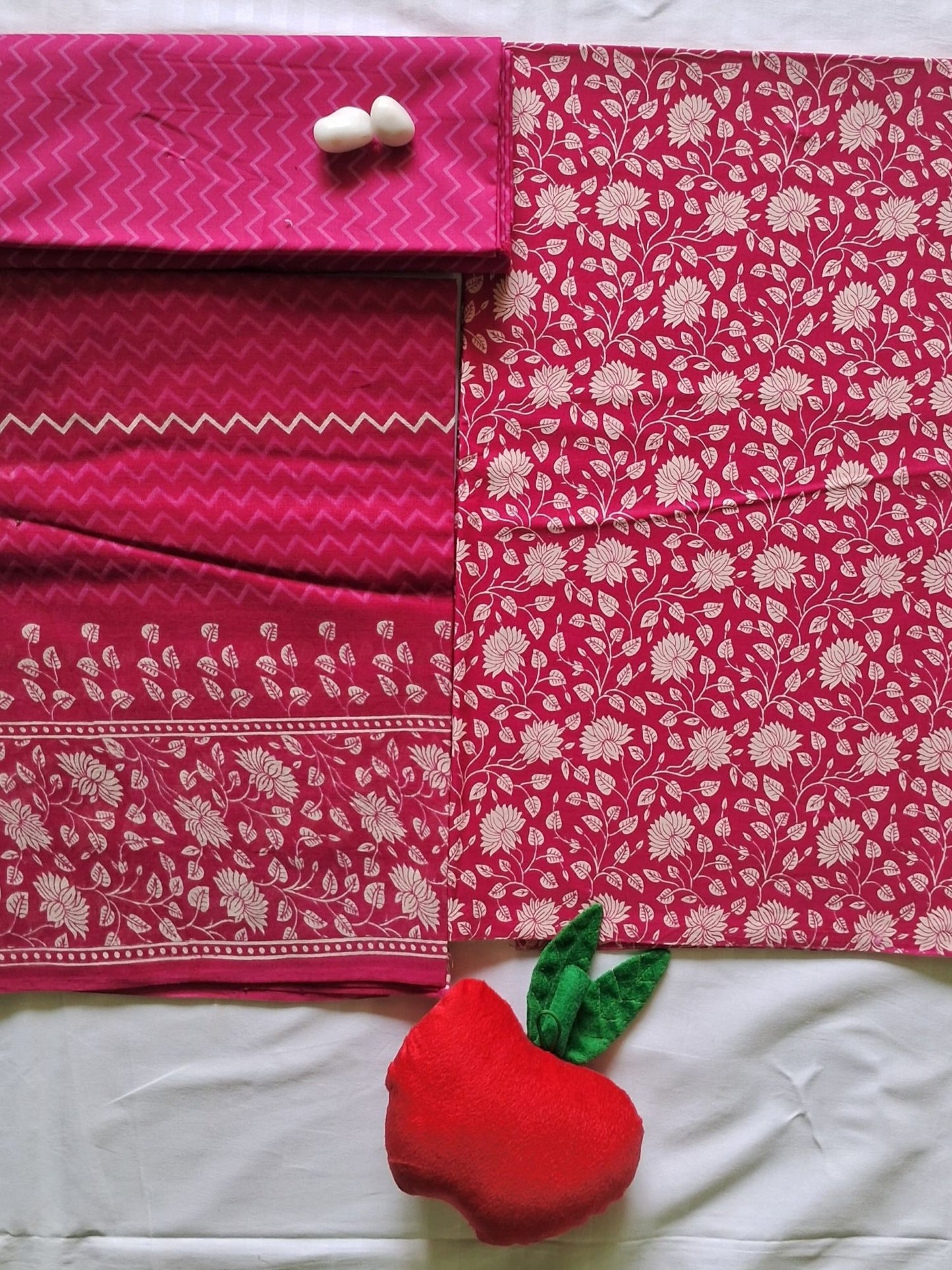 NAZAARA PINK FLORAL PURE COTTON SUIT