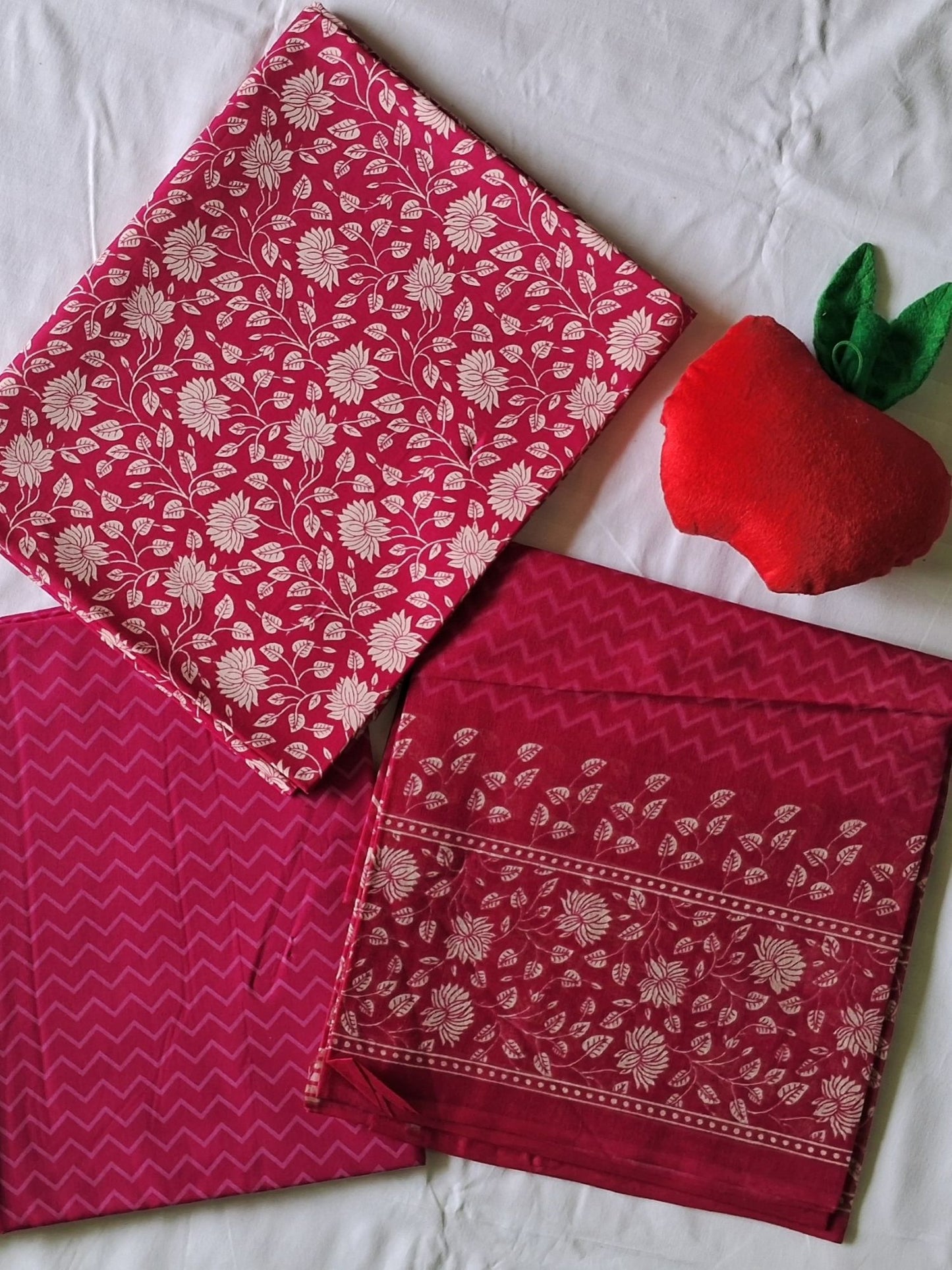 NAZAARA PINK FLORAL PURE COTTON SUIT