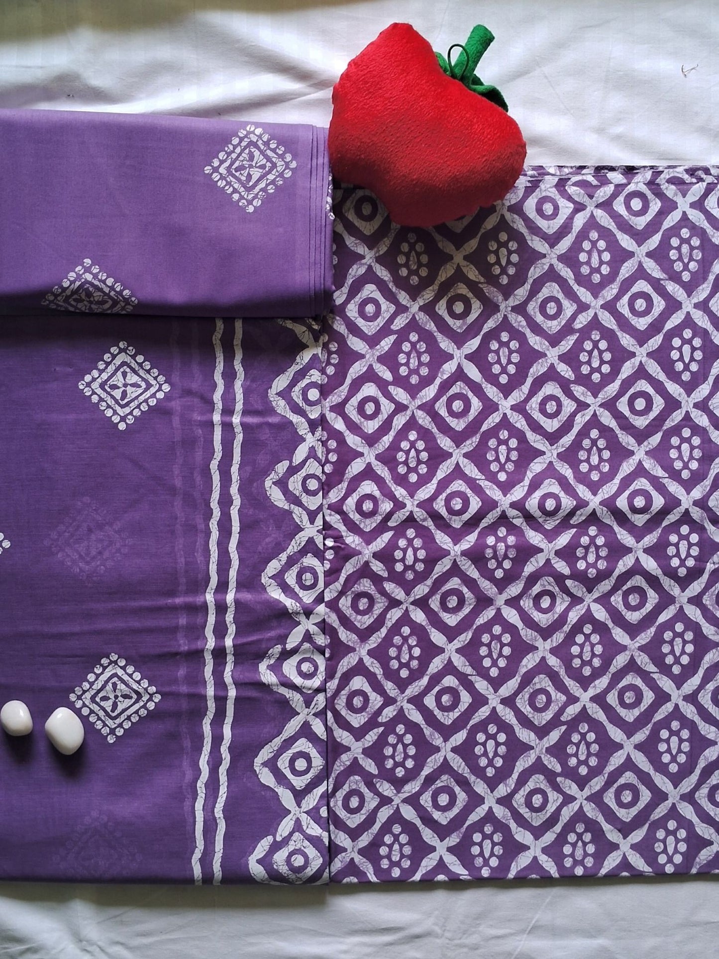 NAZAARA PURPLE BATIK PURE COTTON SUIT