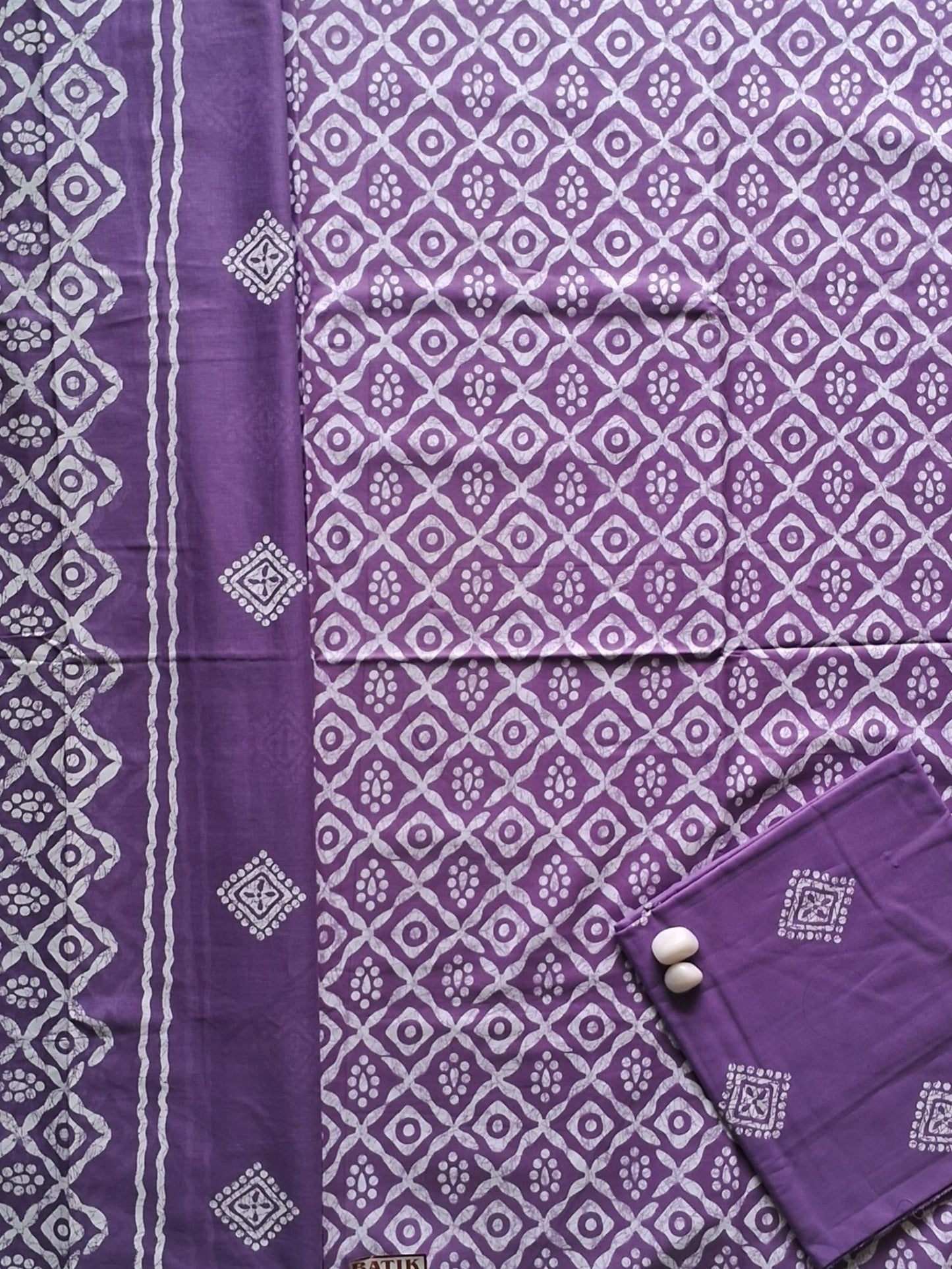 NAZAARA PURPLE BATIK PURE COTTON SUIT