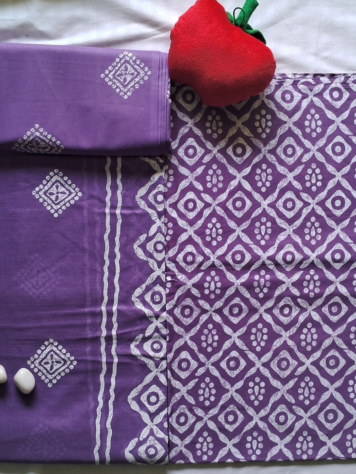 NAZAARA PURPLE BATIK PURE COTTON SUIT