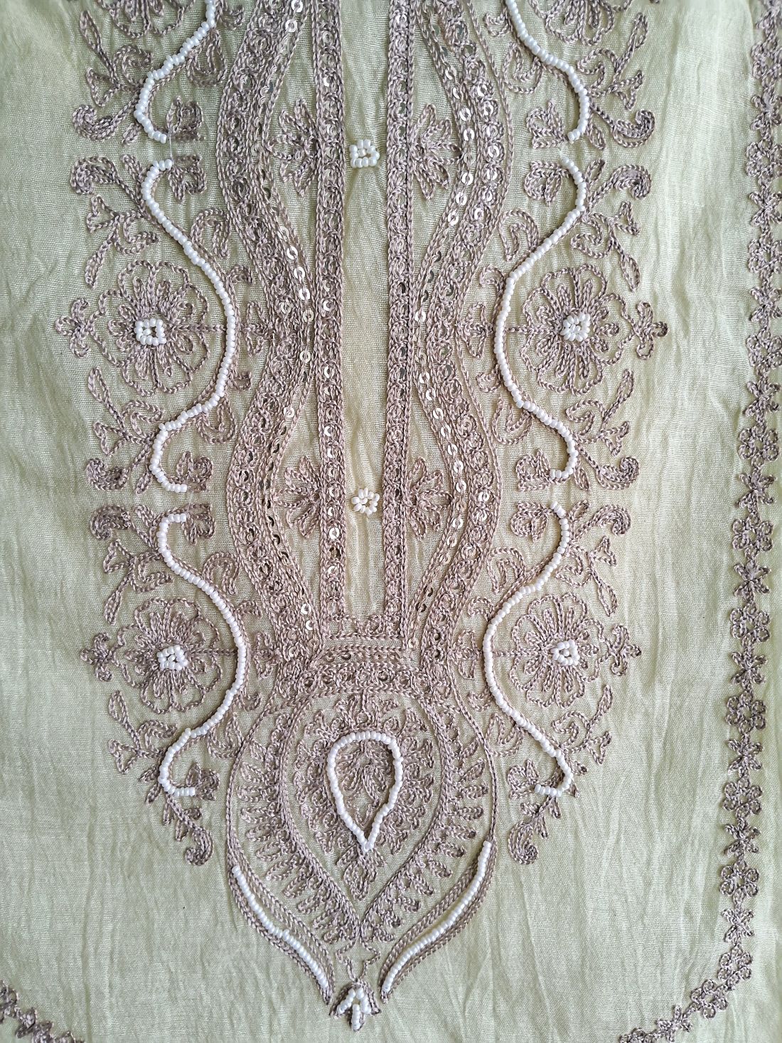 NEON PISTACHIO MUL CHANDERI SUIT SET