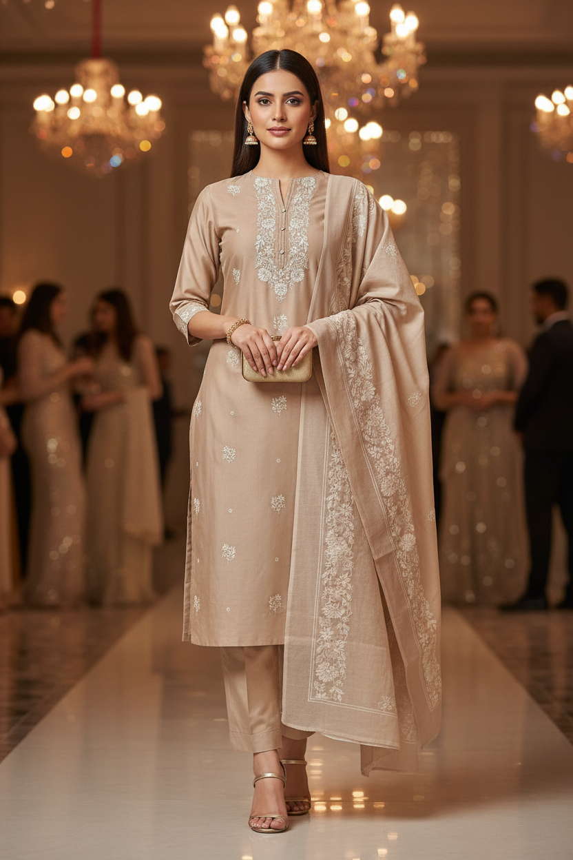 PEACH GLACE COTTON SUIT