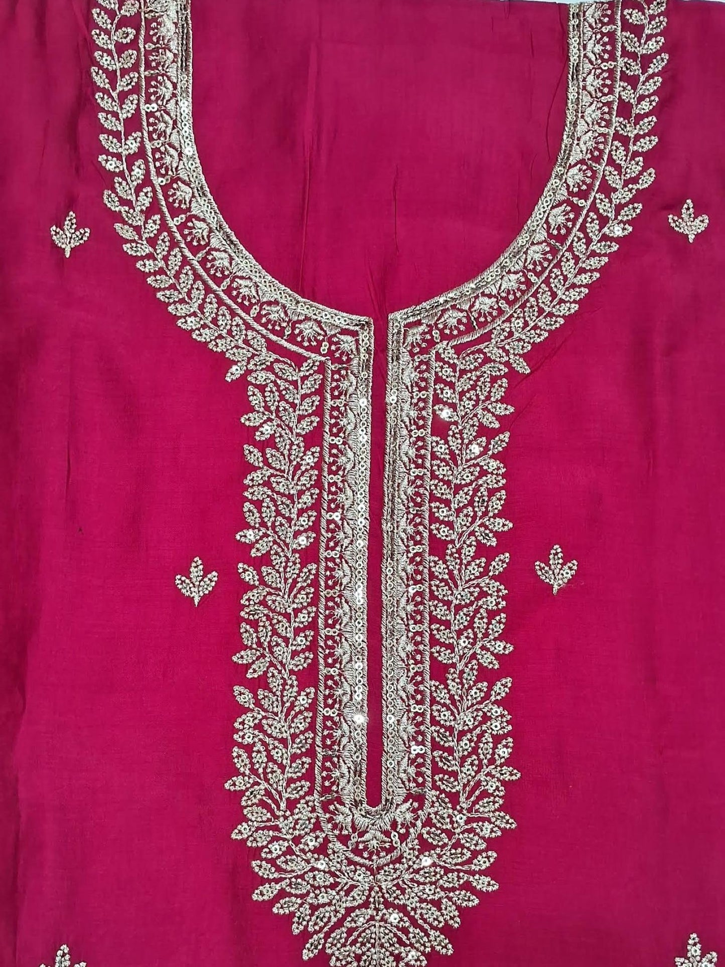 RANI PINK CHANDERI ZARI SUIT