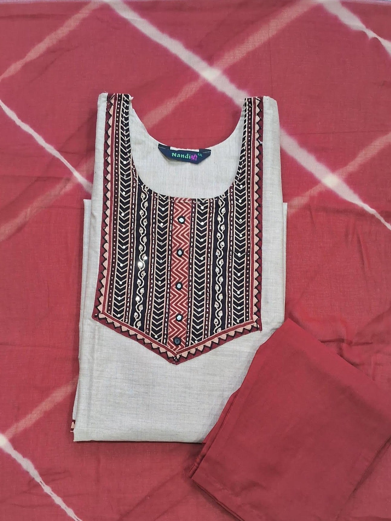 RUST ERODE SILK SUIT