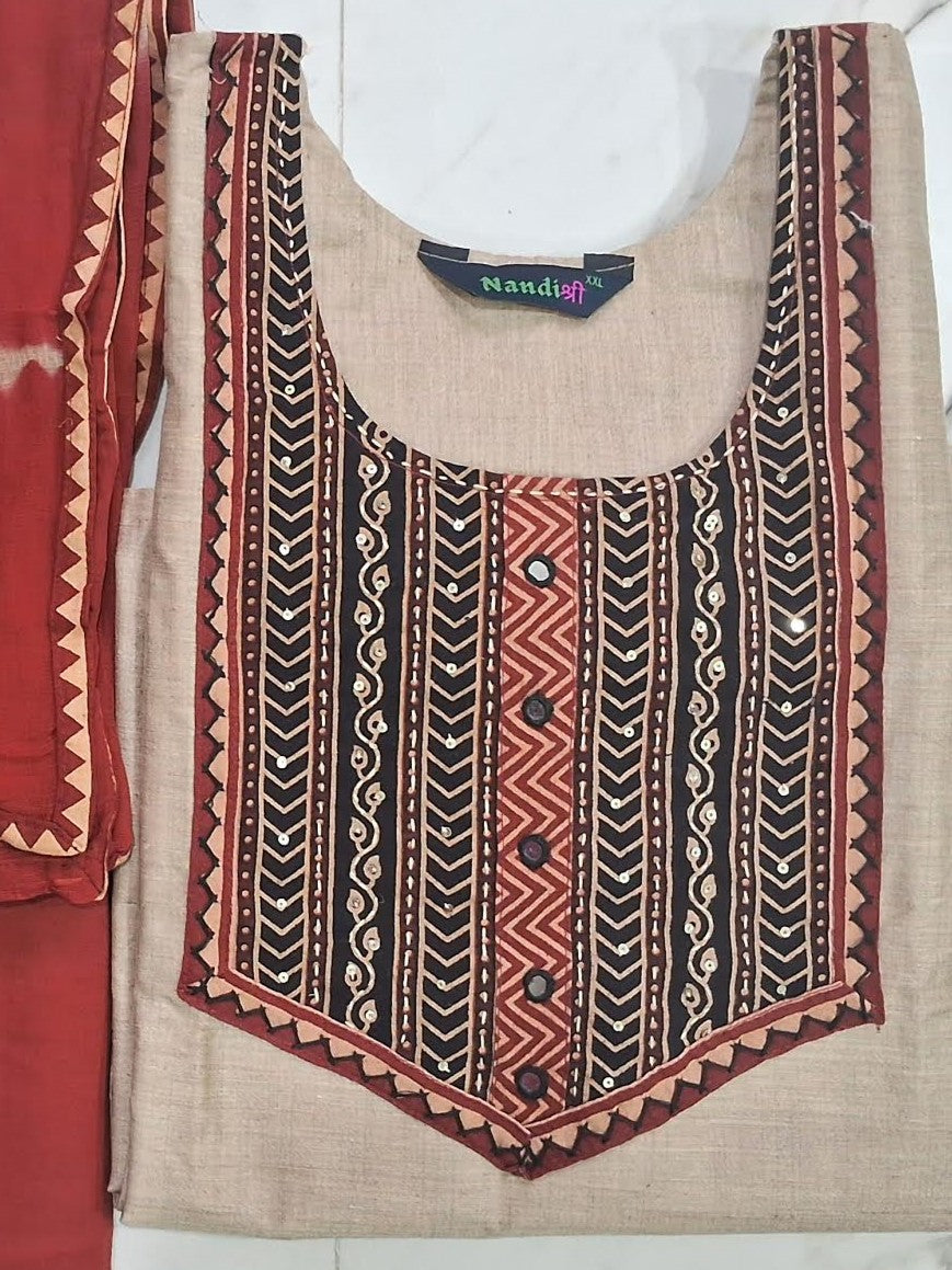 RUST ERODE SILK SUIT
